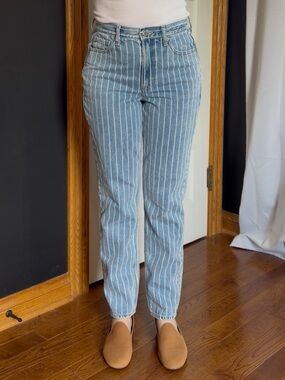 American Eagle Mom Jean - Striped - Long Length